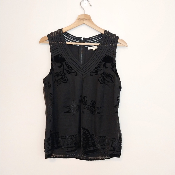 Anthropologie Meadow Rue Fayna Tank Top Black Small NWOT - Picture 2 of 10